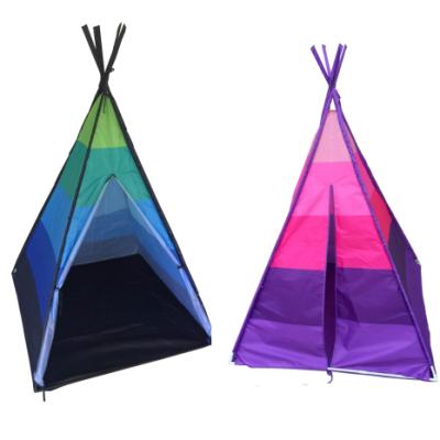 China New Toy High Quality Usa Wholesale Soft Waterproof Stripe Indian Teepee Kids Play Toy Tent for sale