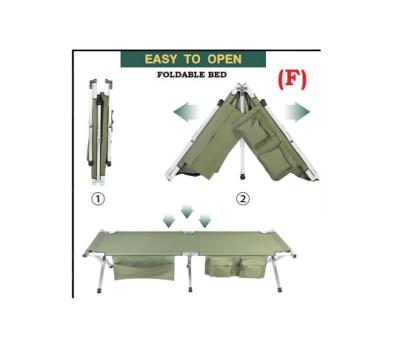 China A modern portable foldable bed with storage bags that folds easily for outdoor camping for sale