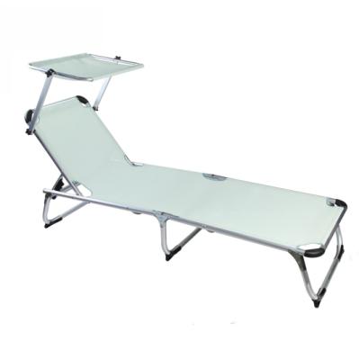 China 3 Leg Strong Frame Aluminum Folding Beach Bed With Sunshade And Leg for sale