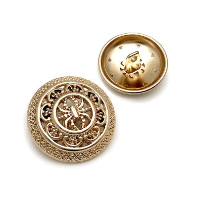 China Viable Custom Design Gold Lion Zinc Alloy Logo Embossed Metal Sewing Army Blazer Suit Coat Uniform Leg Button Garment Accessory for sale