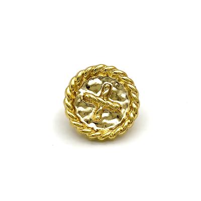 China Wholesale viable custom design nickel free gold metal military uniform buttons for coat for sale