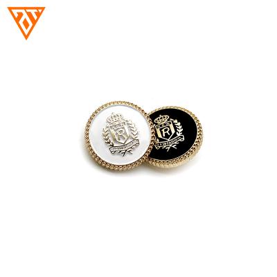 China Sustainable European Standard Plating Round Snap Button Custom Logo Metal Engraved Snap Button for sale