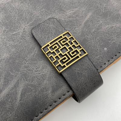 China Custom China Metal Brand Buckle, Magnetic Logo Name Button, Traveler's Notebook Accessories for sale