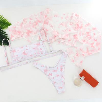 China Designer Breathable Swimwear New Arrival Famous Brands 3 Piece Swimwear Beach Wear 3pc Swimsuit for sale