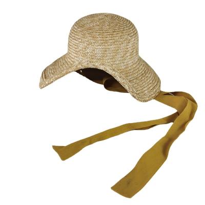 China New Image Summer Hand - Laurie Wide Brim Bandage Woven Hat Children Outdoor Sun Protection Wheat Straw Hat for sale