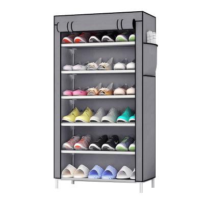 China Pure Viable Hot Selling Single-Assembled Single Color Large-capacity Shoe Rack Assemble Cloth Shoe Rack for sale