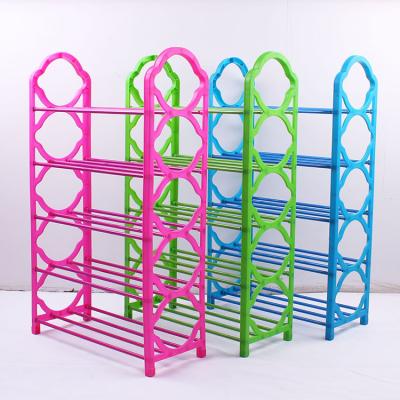 China Cheap Factory Price Entrydoor Shoe Rack 5 Tiers Viable Modern Simple Plastic Shoe Shelf Organizer Shoe Rack for sale