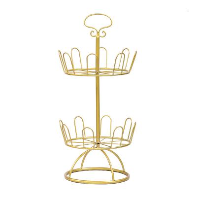 China Sustainable Designed Golden Disc Shoe Rack Wrought Iron Shoe Rack For Drying Outside Bathroom Balcony for sale