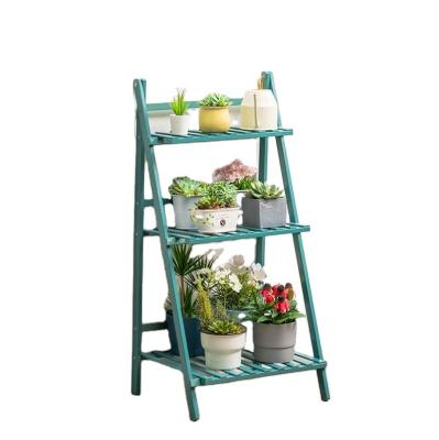 China High Quality Flower Pot Organizer Storager Holder 3tiers Removable Adjustable Wooden Pot Holder Stand for sale