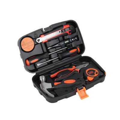 China General Tool Kit Home/Garden 9pcs Tool Kit Tool Kit Repair Household Tool Kit with Plastic Tool Box for Home Auto Daily Repair for sale