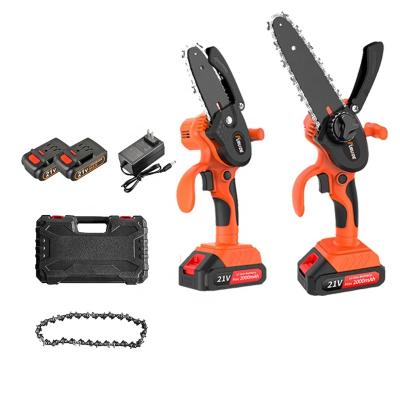 China Wood Saw Small portable household rechargeable cordless electric chainsaw lithium battery powered chain saw for cutting wood for sale