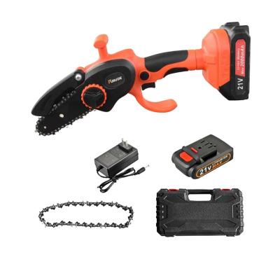 China Wood Saw Portable handheld cordless electric tree pruning chain saw battery powered mini chainsaw electrical for wood cutting for sale