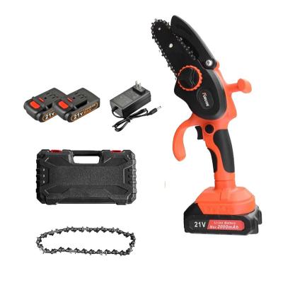 China Wood Saw China professional handheld portable mini li-battery chainsaw with baffle small electric chain saw for tree pruning for sale