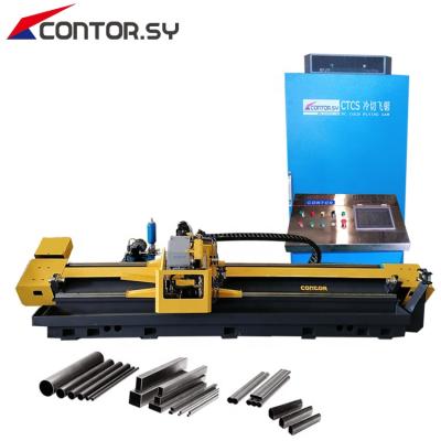 China Welding Drain Steel Pipe Production Tools CNC Flying Saw Metal Cutting Pipe Saw en venta