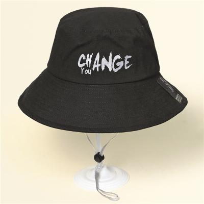 China Wholesale High Quality Colorful Image Brim Wide Custom Printed Logo Outdoor Sun Protection Bucket Hat With String for sale