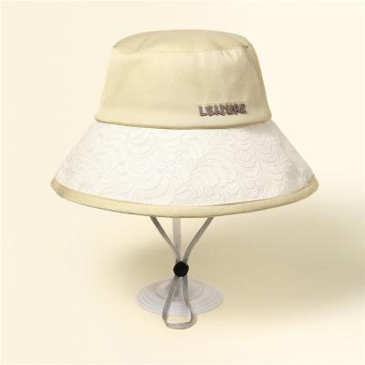 China Wholesale Embroidery Sun Visor Pattern Lace Picture Cotton Custom High Quality Outdoor Women's Bucket Hat for sale