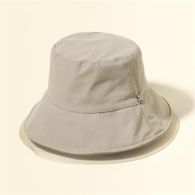 China Custom Logo Outdoor Sports Uv Protection Sun High Quality Colored Image Cotton Hats With Mesh Fashion Bucket Hat for sale