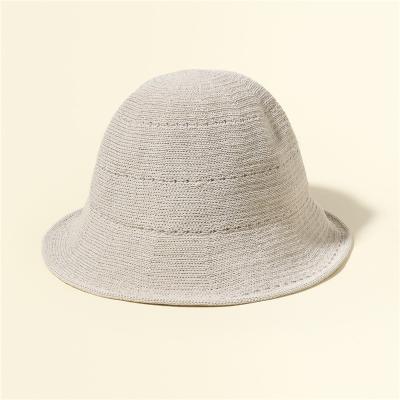 China New Designer Striped Summer Beach Soft Straw Hats Soft Sun Protection Adult Lady Korean Version Popular Style for sale