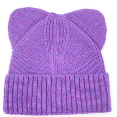 China COMMON Wholesale 2021 New Women 100% Acrylic Outdoor Casual High Quality Cat Ear Knitting Warm Cute Winter Hats for sale