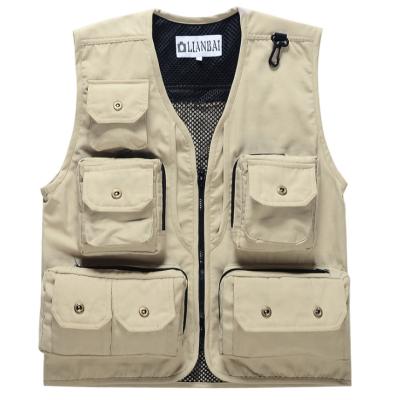 China Fishing Sports High Quality Cotton Canvas Cargo Vest, Vest, Fishing Vest Jacket For Photography Climbing Hike Hookup for sale