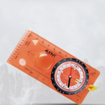 China AF-5C Flat Pocket Acrylic Transparent Portable Compass for sale