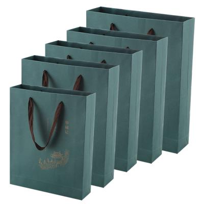 China Recyclable Porcelain Gift Paper Bag Manufactures Custom Grocery Food Panel Shopping Paper Bags for sale