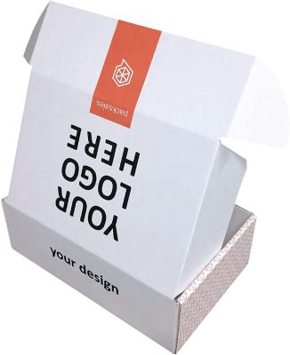 China Logo Clothing Recyclable Paper Packaging Custom Recyclable Boxes Foldable Corrugated Mailing Box For Gift Shoes Clothing for sale