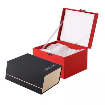 China Recyclable Wholesale Gift Box Handmade Kraft Paper Boxes With Handle Kraft Paper For Perfume Cosmetic for sale