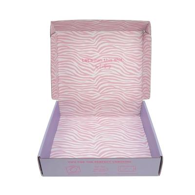 China Recyclable Custom Logo High Quality Cosmetics Corrugated Mailer Packing Box With Apparel for sale