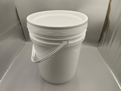 China Series 5  Plastic Round Buckets white,tangerine 4L for sale