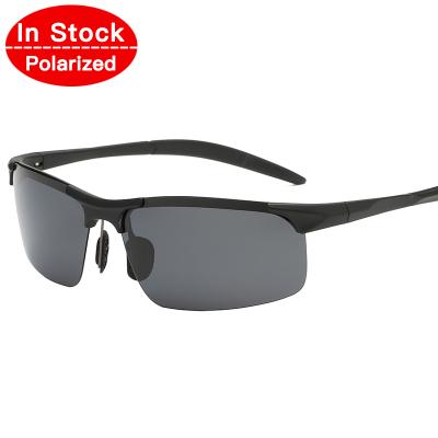 China 2019 Polarized Sunglasses In Glass Custom Eyewear OEM Logo Wholesale Men Cycling Sun Factory Vogue Fashion Current PC Polarized Sunglasses 8177p for sale