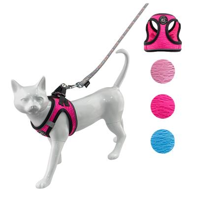 China Viable Non Pull Sublimation Reflective Breathable Adjustable Stage Reversible Luxury Dog Harness Vest for sale