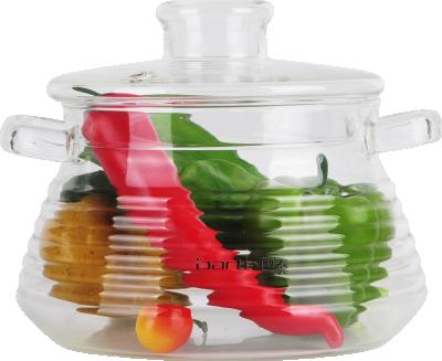 China Sustainable Hot Selling High Borosilicate Wire Transparent Heat Resistant Kitchen Cooking Pot In for sale