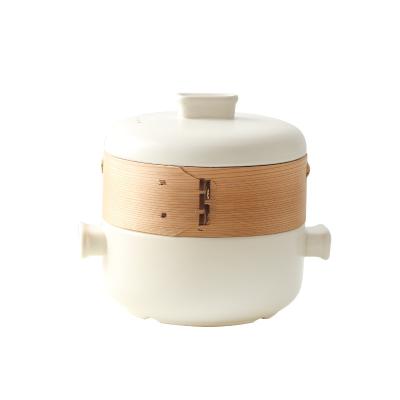 China Quality Assurance Household Kitchenware Japanese Style Color Steam Stocked Pure Earth Casserole for sale