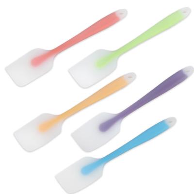 China Viable Heat Resistant Churn Bar Heat Resistant Bar Silicone Butter Cream Silicone Food Grade Baking Tool Kitchen Color Spatula Translucent Spatula Set for sale