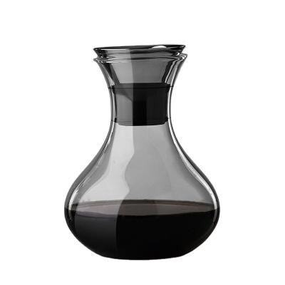 China Wholesale New Classic/Postmodern 1.4 Raised Sober Wine Jar Hand Blown Glass Borosilicate Heat Resistant Glass Coffee Pot for sale