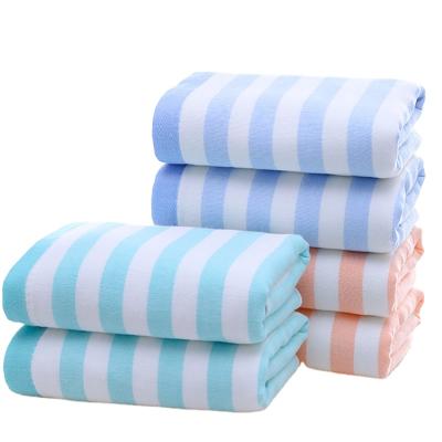 China Viable Amazon Popular Household High Absorbent Cotton Single Thick Comfortable Towel for sale