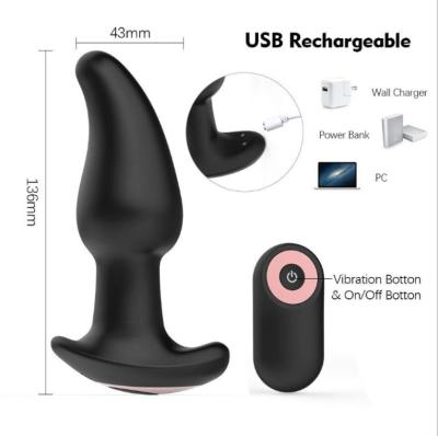 China Hot Selling Anal Enjoying Anal Plug 9 Models Vibrating Prostate Massager For Men Silicone And Matel Butt Anal Plug for sale