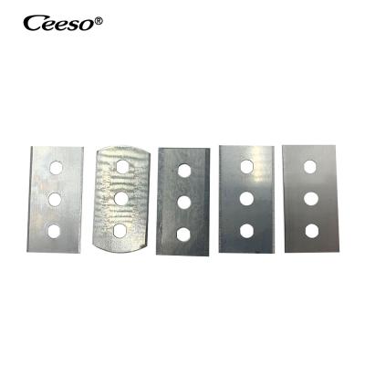 China Factory Ceeso HSS Material 43x22x0.25mm Film Slitter Three 3 Hole Blade for sale