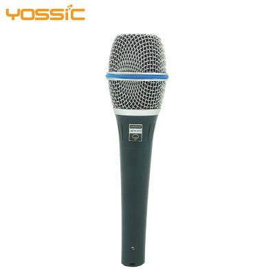 China Economical Yossic 87A Mic Wired Dynamic Handheld Microphone for Singing and Recording for sale