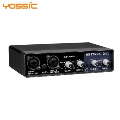 China YOSSIC Condenser Microphone USB Audio Interface Recording Studio Live USB Sound Card for Streaming or Podcasting or Live Studio for sale