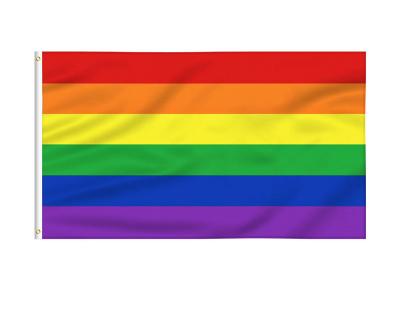 China Hotel And Resort Rainbows Flag 3x5ft Polyester for sale