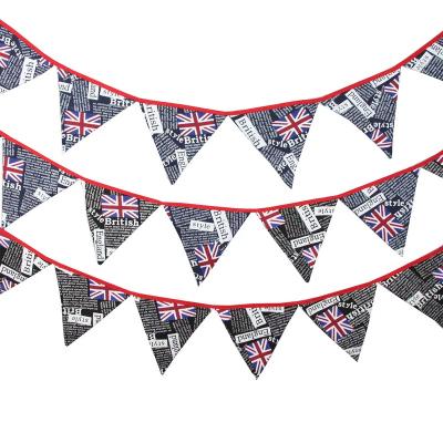 China Marriage favors & Festival Bridal Decoration Flag Triangle Gifts Party Flag Photo Background Hanging Colorful Flag for sale