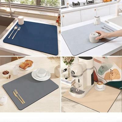 China Eco-friendly Anti-slip Waterproof Drying Mat for Kitchen Bar Customized Logo Accepted for sale