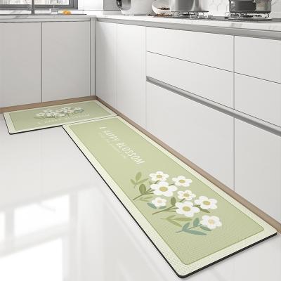 China Square Kitchen Floor Mats 45*75cm /45*150cm Waterproof Anti-Slip PVC Bathroom Runner for sale