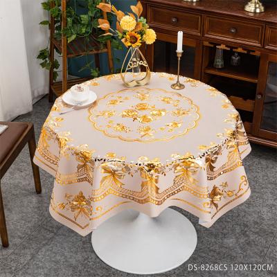 China Customized Waterproof Oil Proof PVC Plastic Floral Table Cloth Cover for Year Wedding for sale