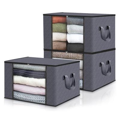 China Non Woven Storage Box With Lids And Handle for Organizing Clothes Rectangle Load ＞10kg for sale