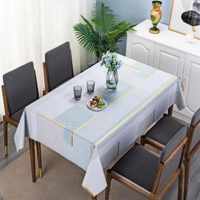 China Oil Proof Rectangle Floral Tablecloth PVC Restaurant Tablecloth Roll and Customizable for sale