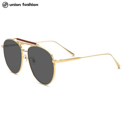 China New Big Round UV400 Sunglasses Fashion Metal Sunglasses Women Female Eyewear High Grade Stylish Eyewear Accessories for sale