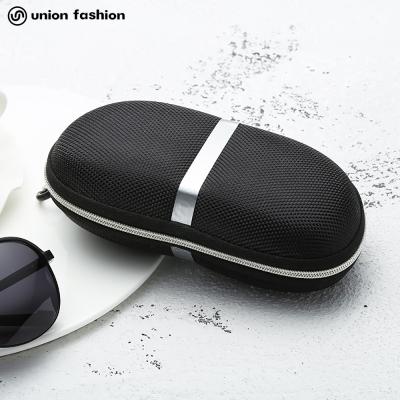 China Sunglasses Eva Hard Case With Hook EVA Black Zipper Eye Glass Custom Logo Portable Protector for sale